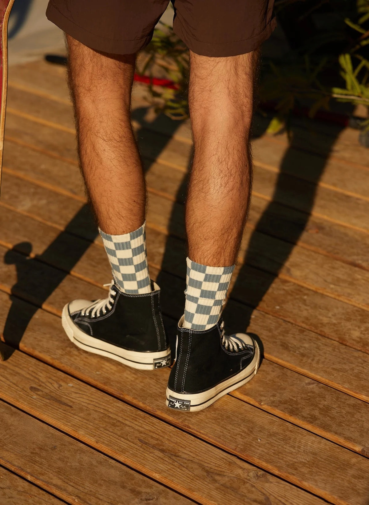 Checkerboard Crew Socks